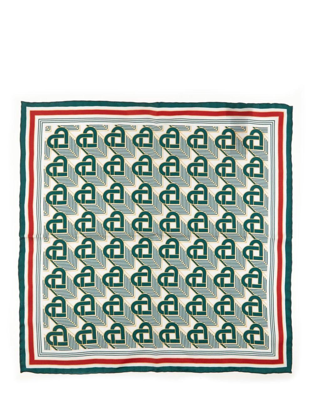 Casablanca monogram-print Silk Scarf - Farfetch