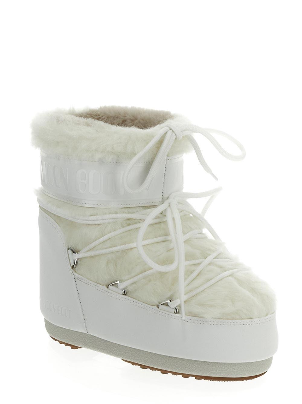 Moon Boot Icon Low Faux-fur Boots in White | Lyst