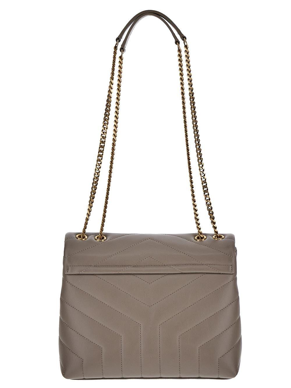 ysl loulou medium in quilted y leather black