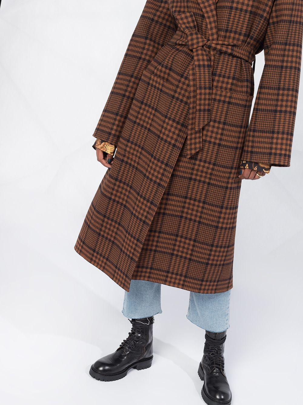 nanushka check coat