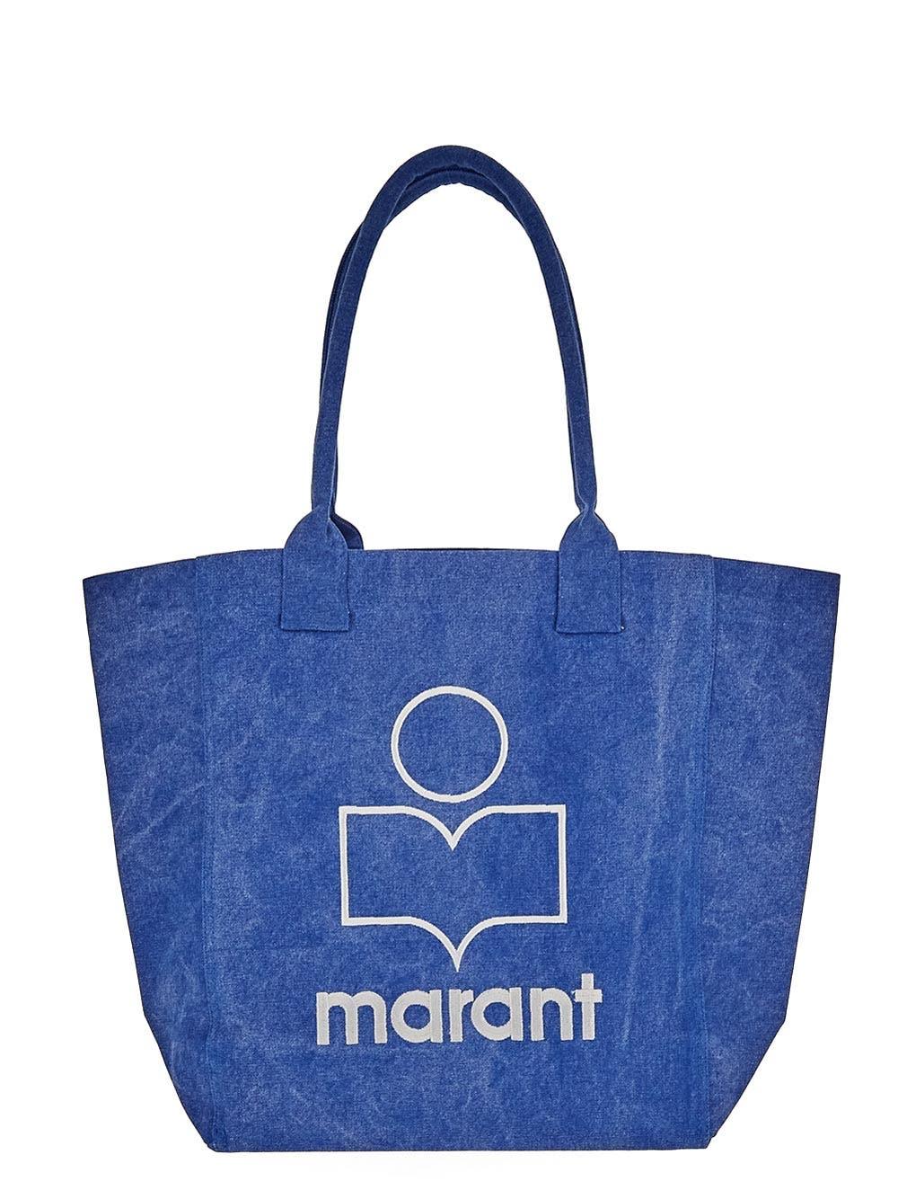 Isabel Marant Yenky Logo Tote Bag in Blue | Lyst