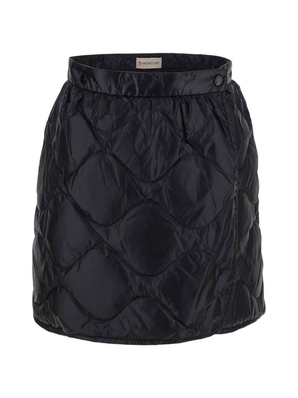 Moncler Quilted Skirt in Black | Lyst UK