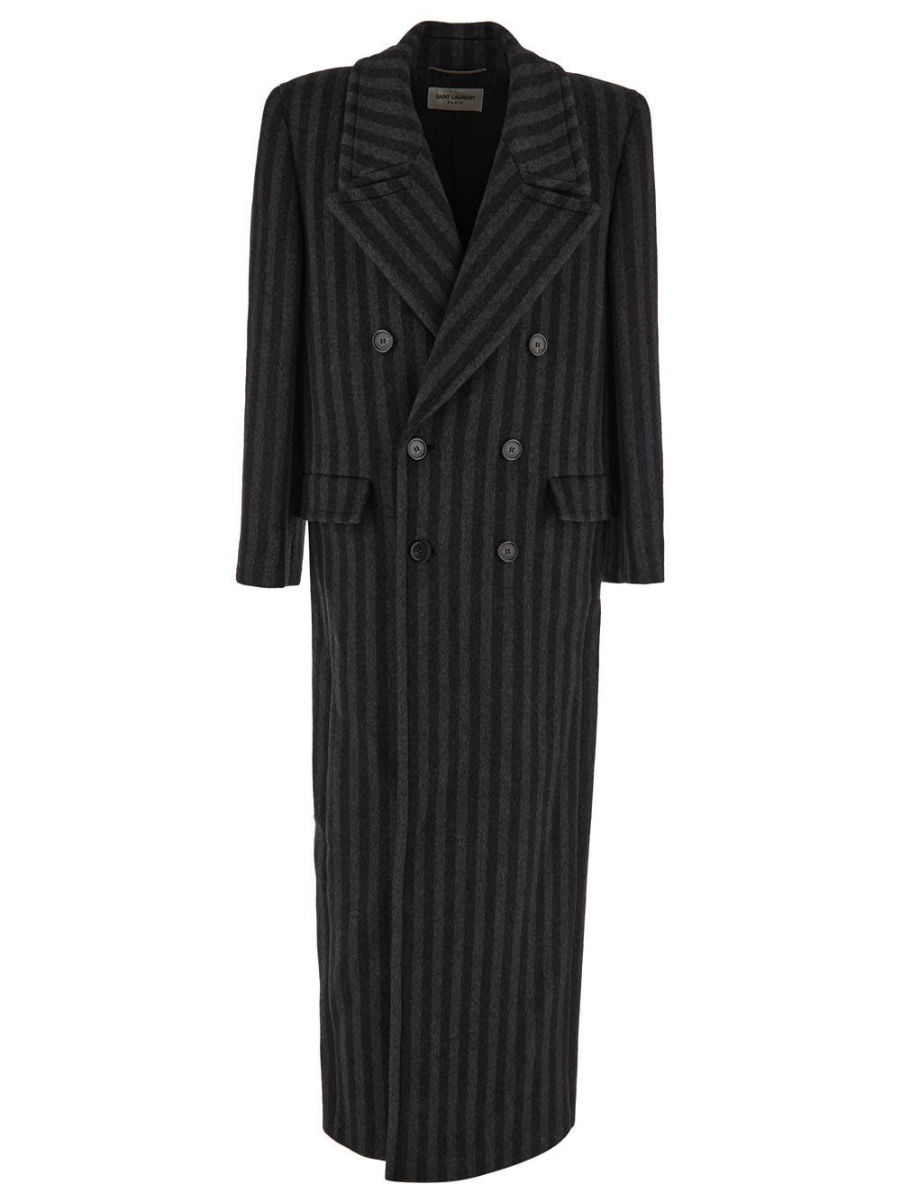 Long striped coat discount