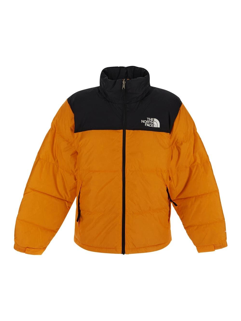 The North Face Retro Nuptse Logo Down Jacket in Orange for Men | Lyst