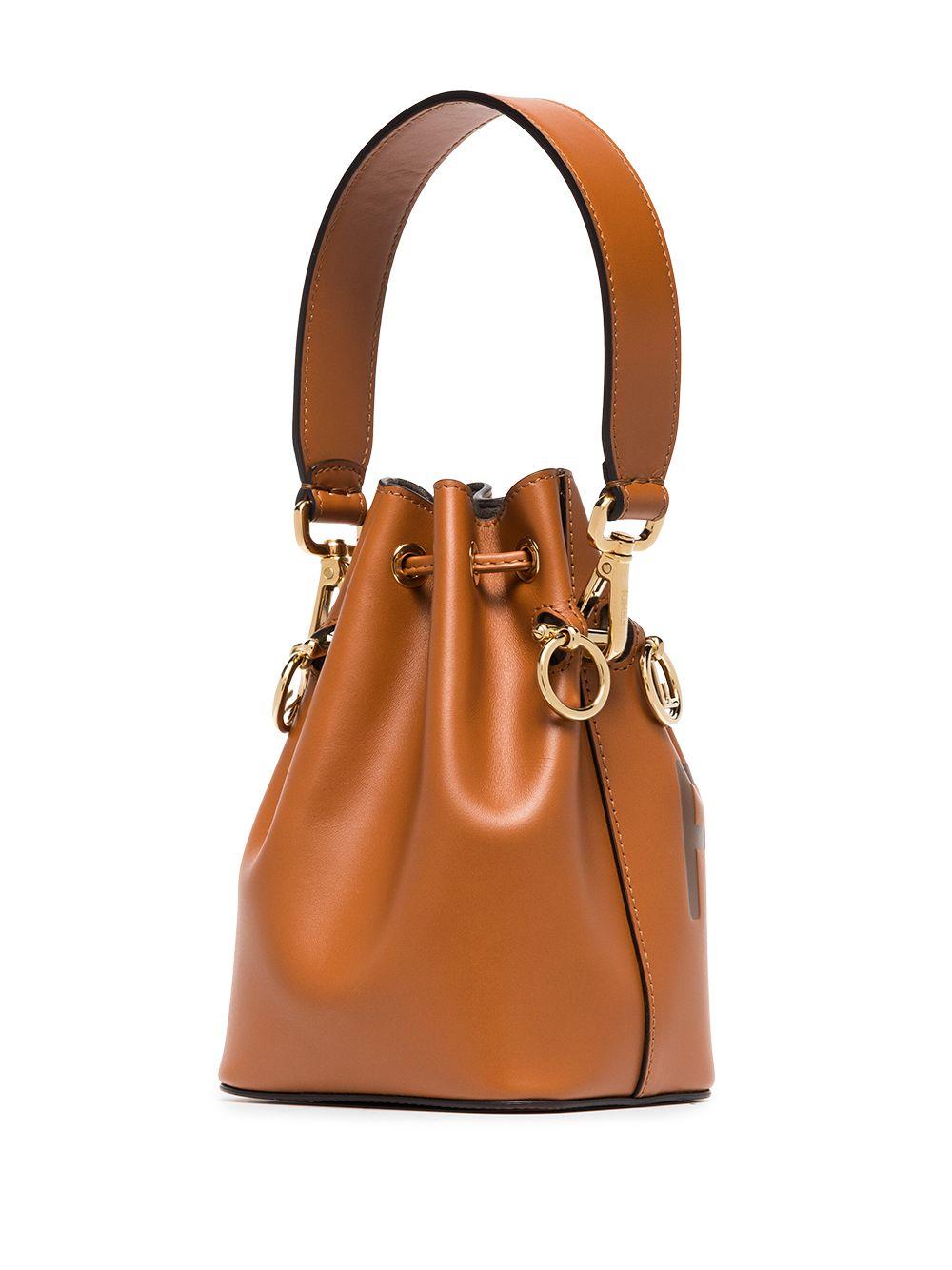Fendi Mon Tresor Mini Leather Bucket Bag in Tan (Brown) - Save 27 