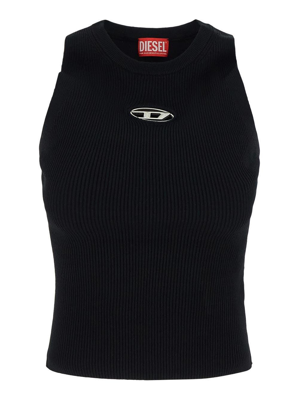 【DIESEL】(W) M-Onervax-Top Ribbed Knit Turtleneck Black Women's Ribbed-knit turtleneck top | Multicolor | Diesel