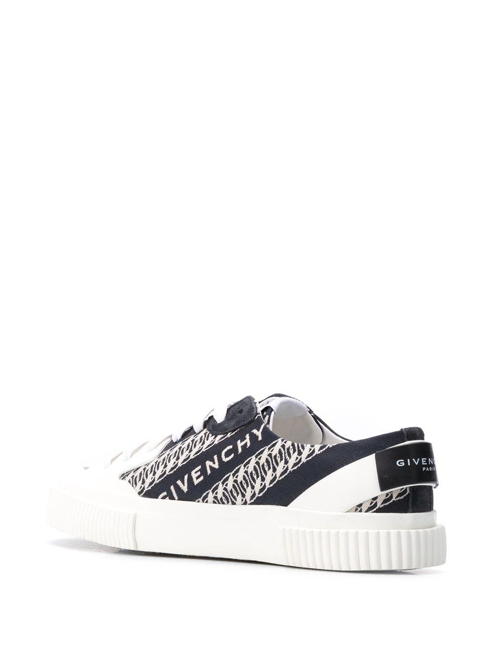 givenchy chain tennis light low sneakers in canvas