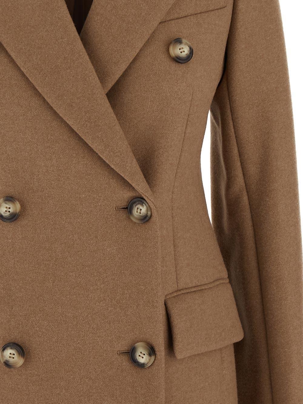 Sportmax Ghia Coat in Brown | Lyst