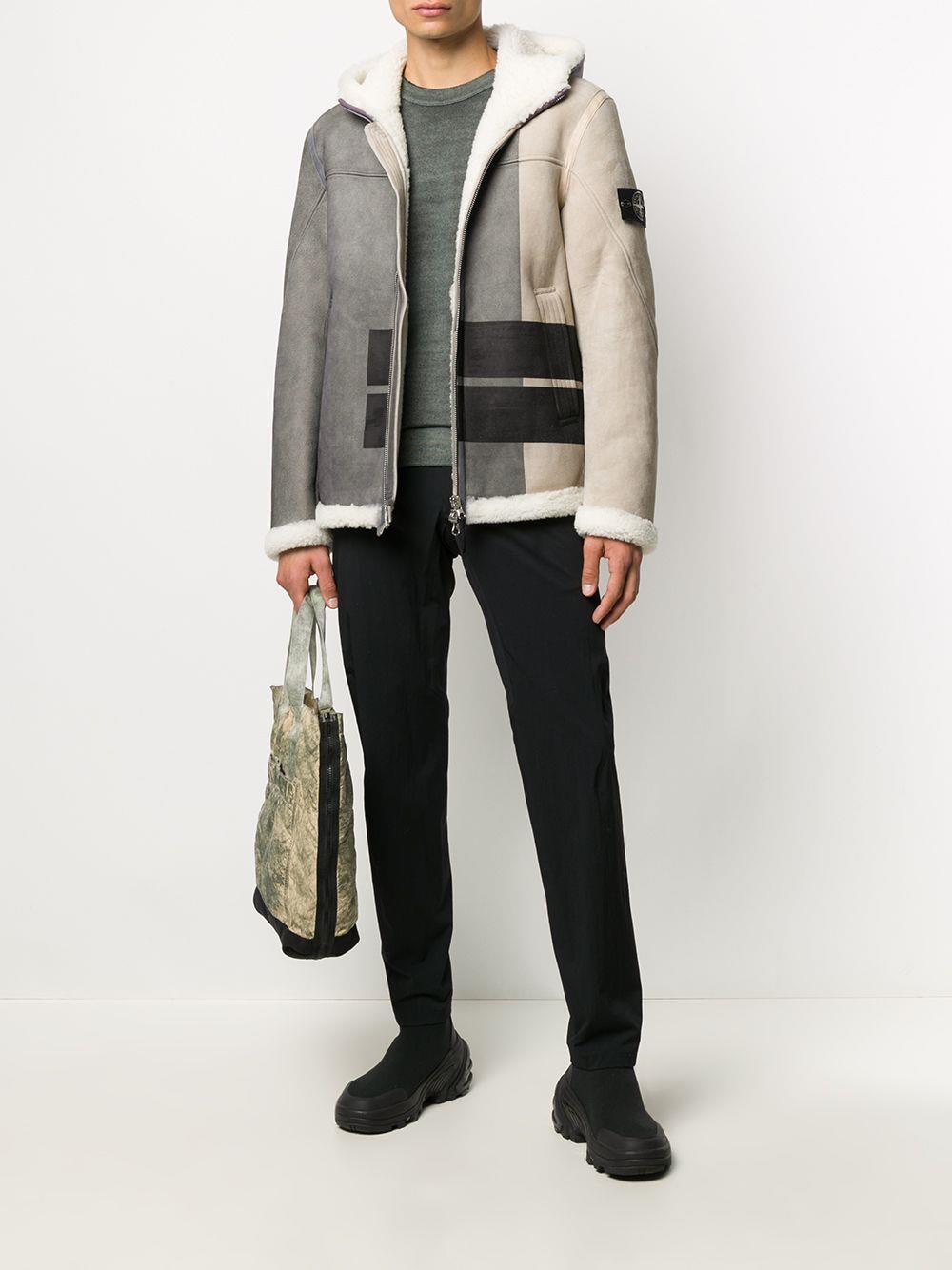 stone island shearling jacket