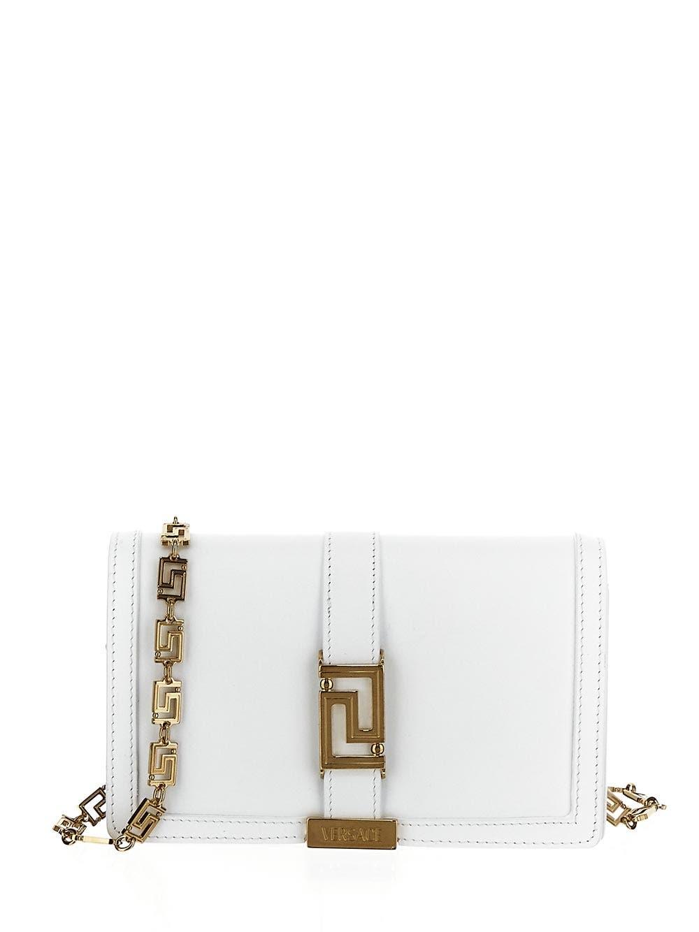 Versace Greca Goddess Mini Bag in White | Lyst