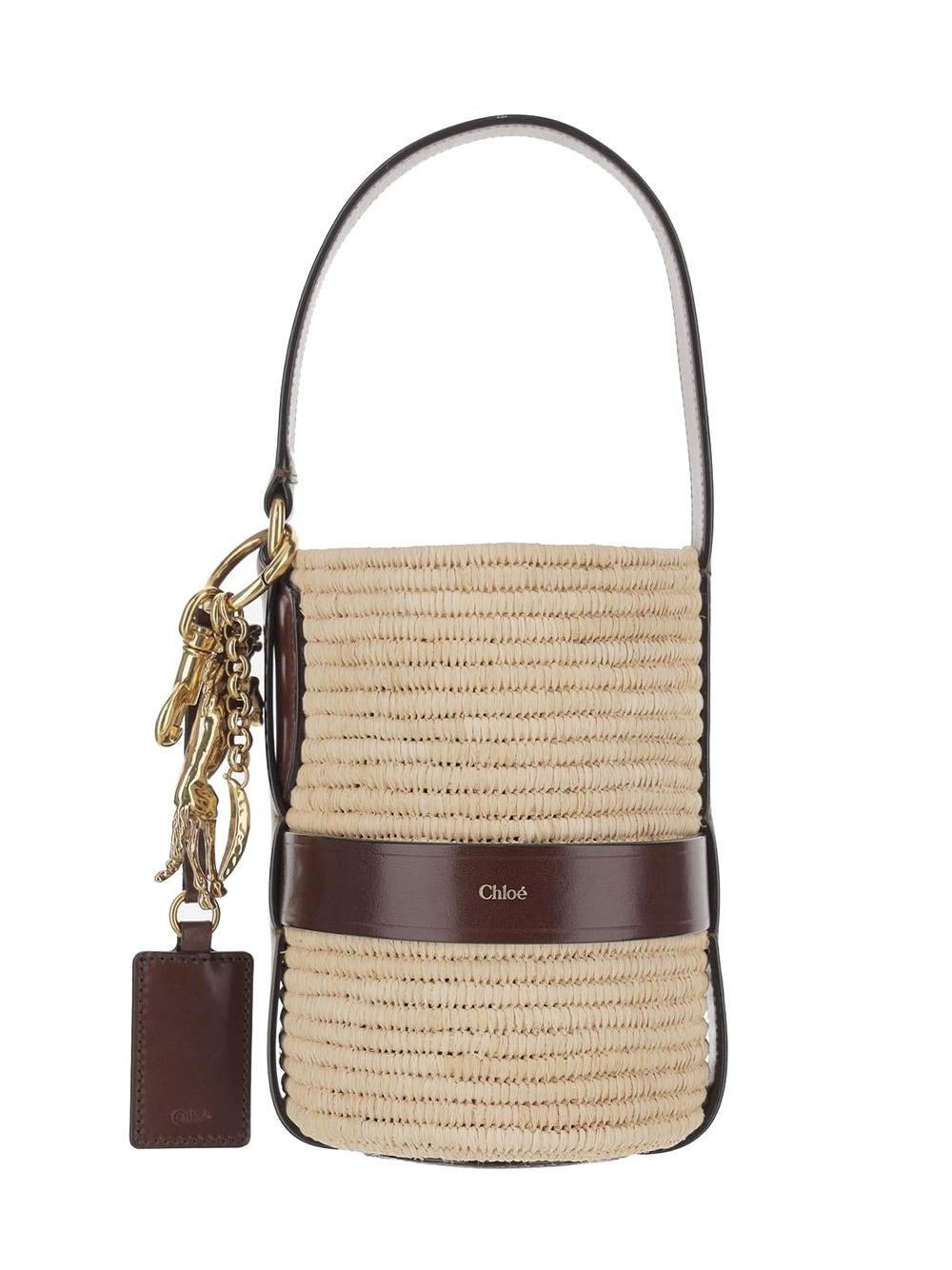 ハンドバッグ CHLOE' BORSA Kerala 25 in rafia e pelle Chloé Borsa Kerala 25 In Rafia E Pelle in Natural | Lyst
