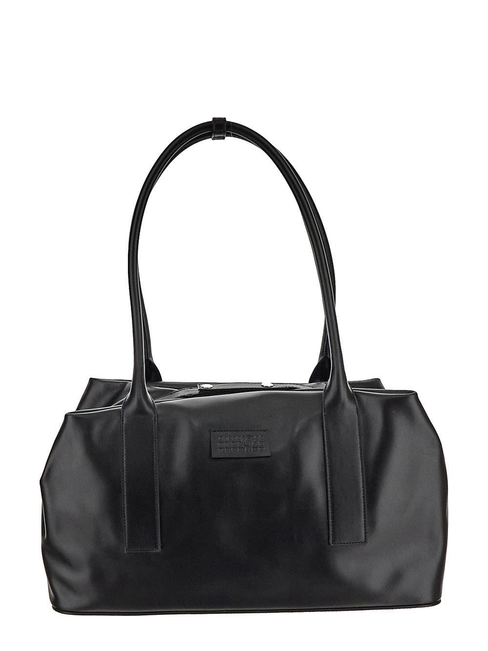 MM6 by Maison Martin Margiela Leather Travel Bag in Black | Lyst