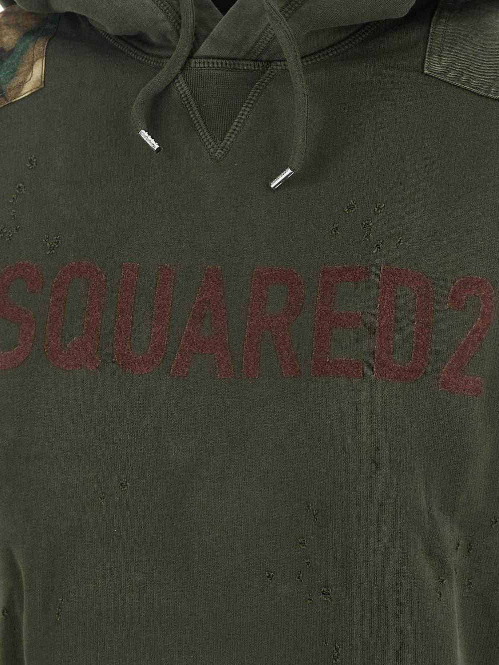 DSquared² D2 Patch Hoodie in Green for Men | Lyst