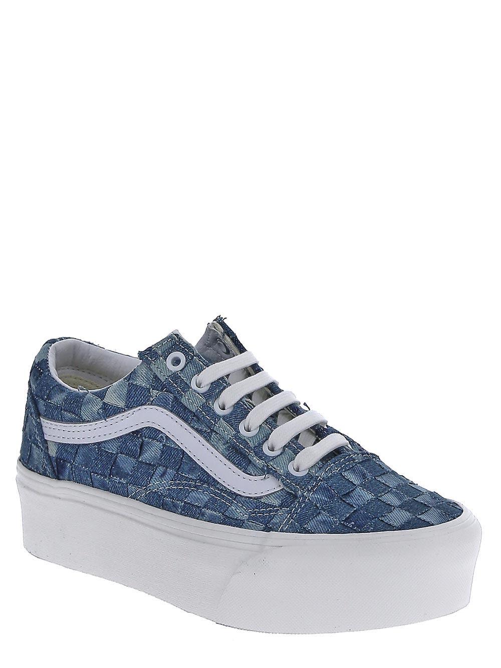 blue denim sneakers