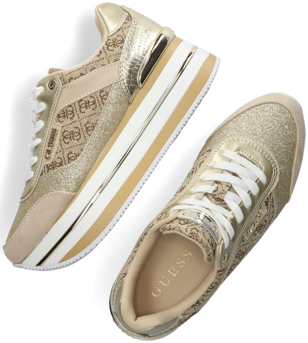 Guess Gouden Lage Sneakers Hansin in het Metallic - Lyst