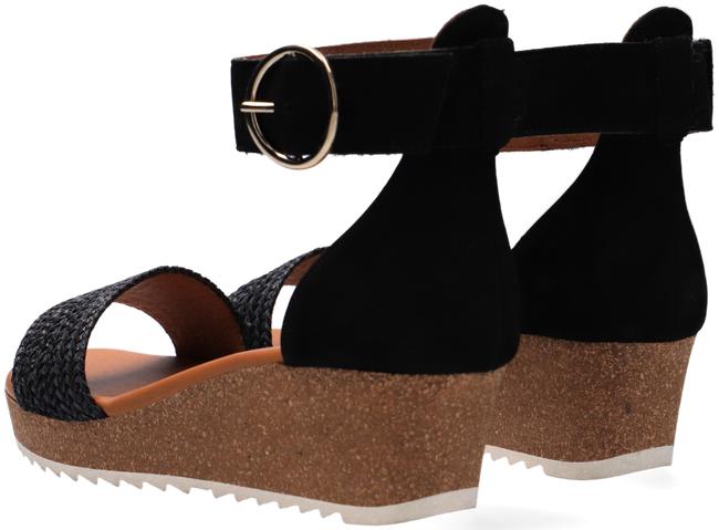 Paul Green Denim Zwarte Sandalen 7793 in het Zwart - Lyst