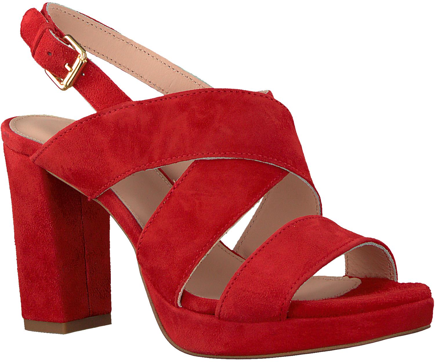 Francesco Russo Sandalen met hoge hak Rood - Schoenen.nl