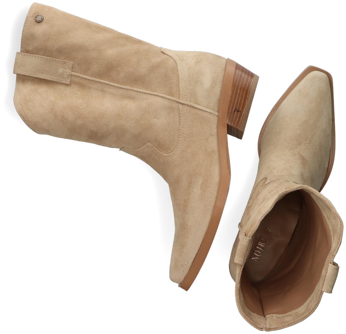 Notre-v Beige Enkellaarsjes 02-160 in het Naturel - Lyst