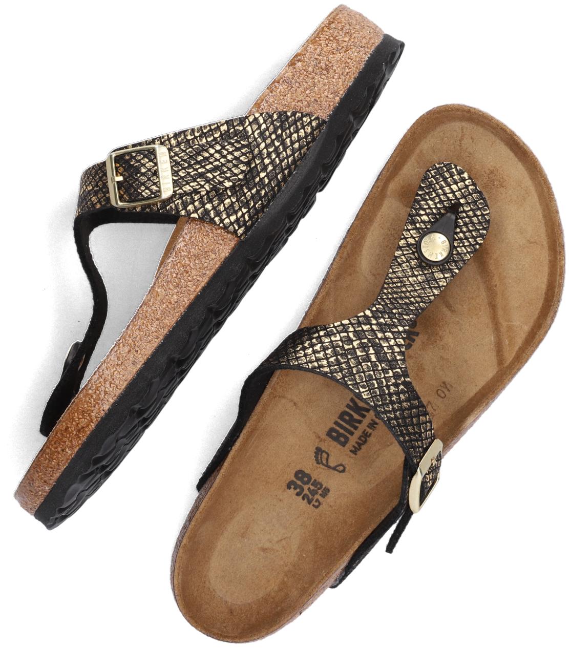 Birkenstock Slippers Gizeh in het Zwart - Lyst