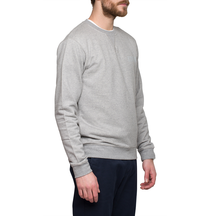 Edwin Grey Marl Classic Crew Logo Sweatshirt in Gray for Men | Lyst