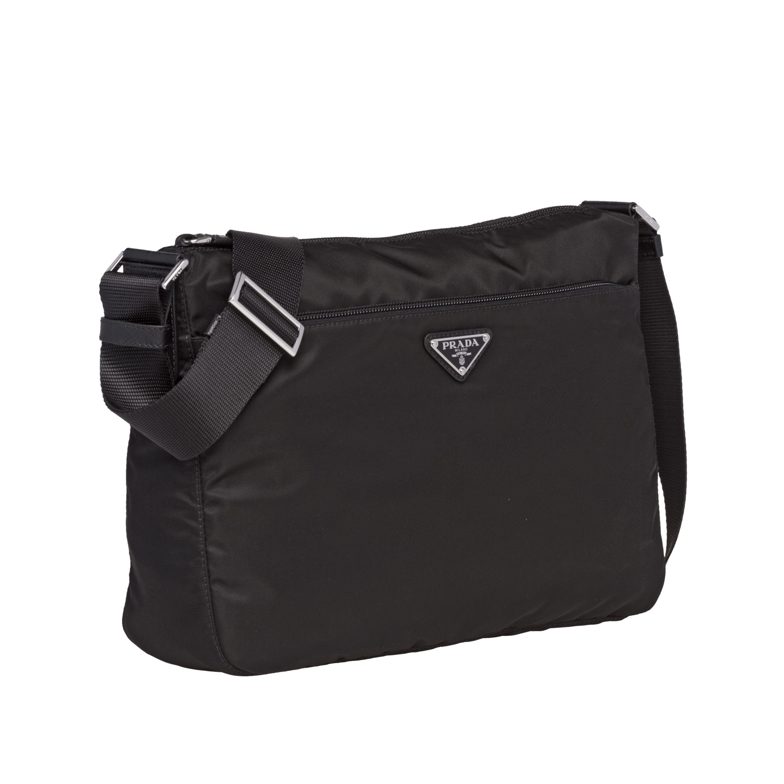 Prada Fabric Shoulder Bag in Black - Lyst