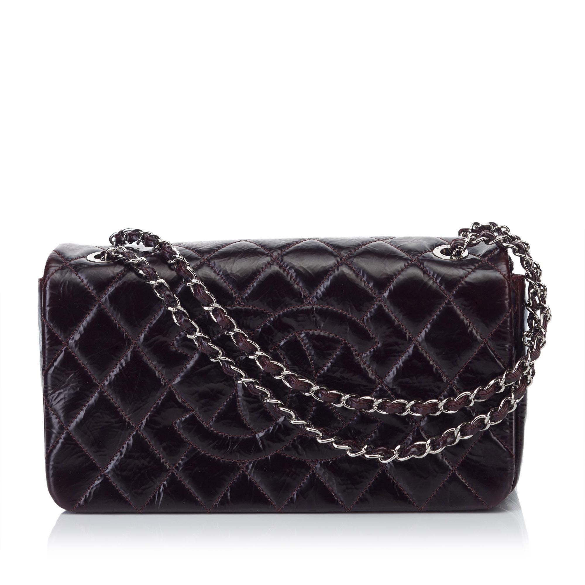 Chanel Matelasse Patent Leather Shoulder Bag in Red - Lyst