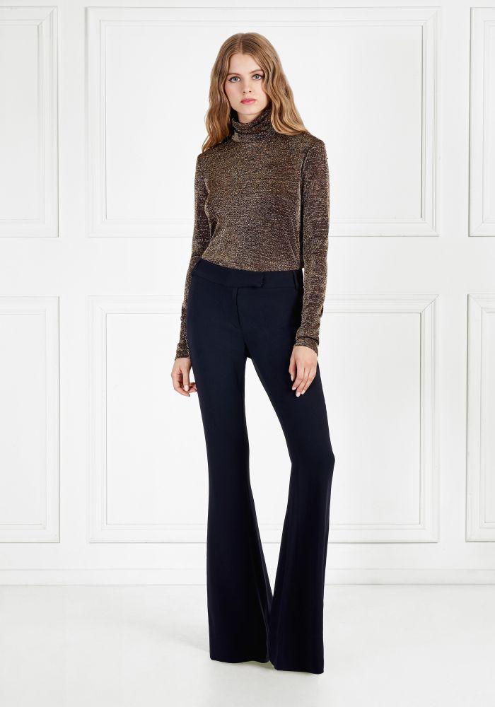 Rachel Zoe Synthetic Iva Dry Crepe Flared Pants in Black - Lyst