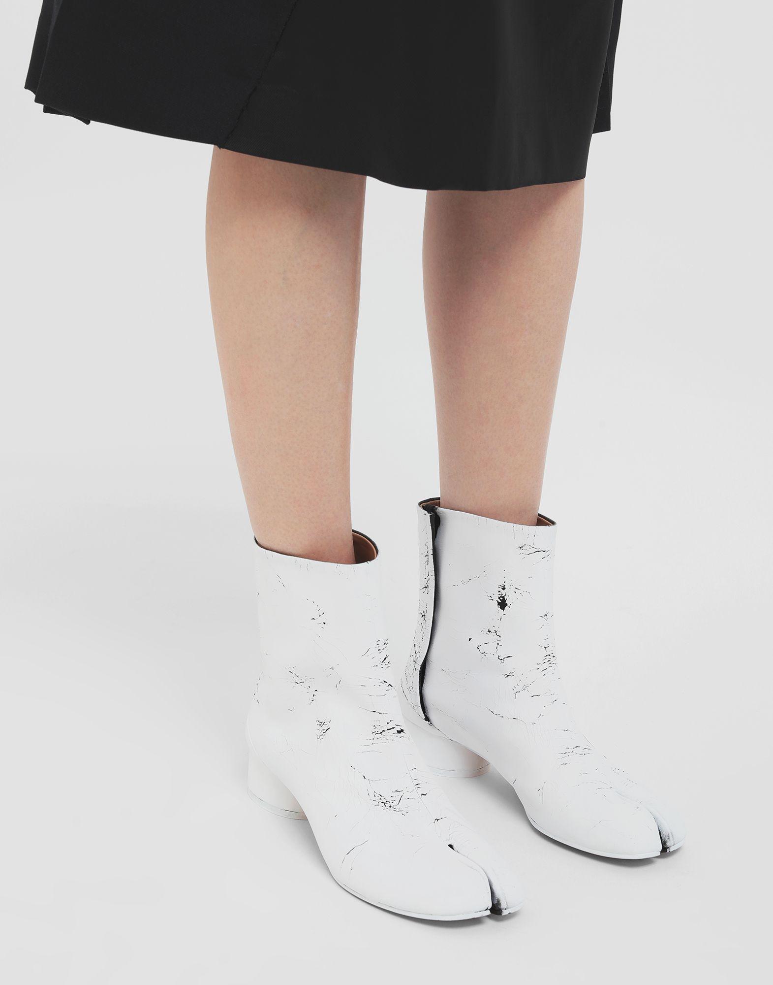 paint and leather boots