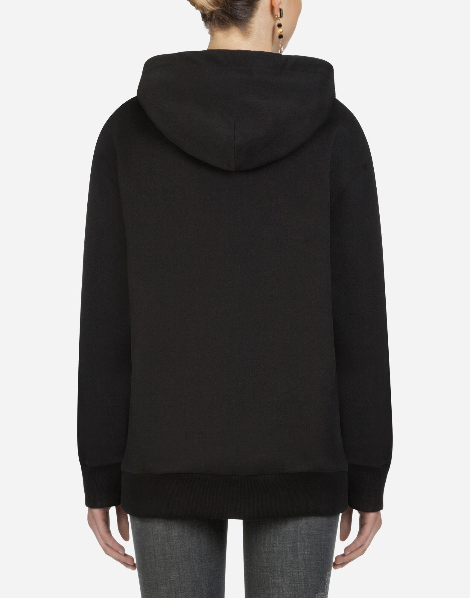 Dolce & Gabbana Cotton Hoodie With Patches Of The Designers in Black - Lyst
