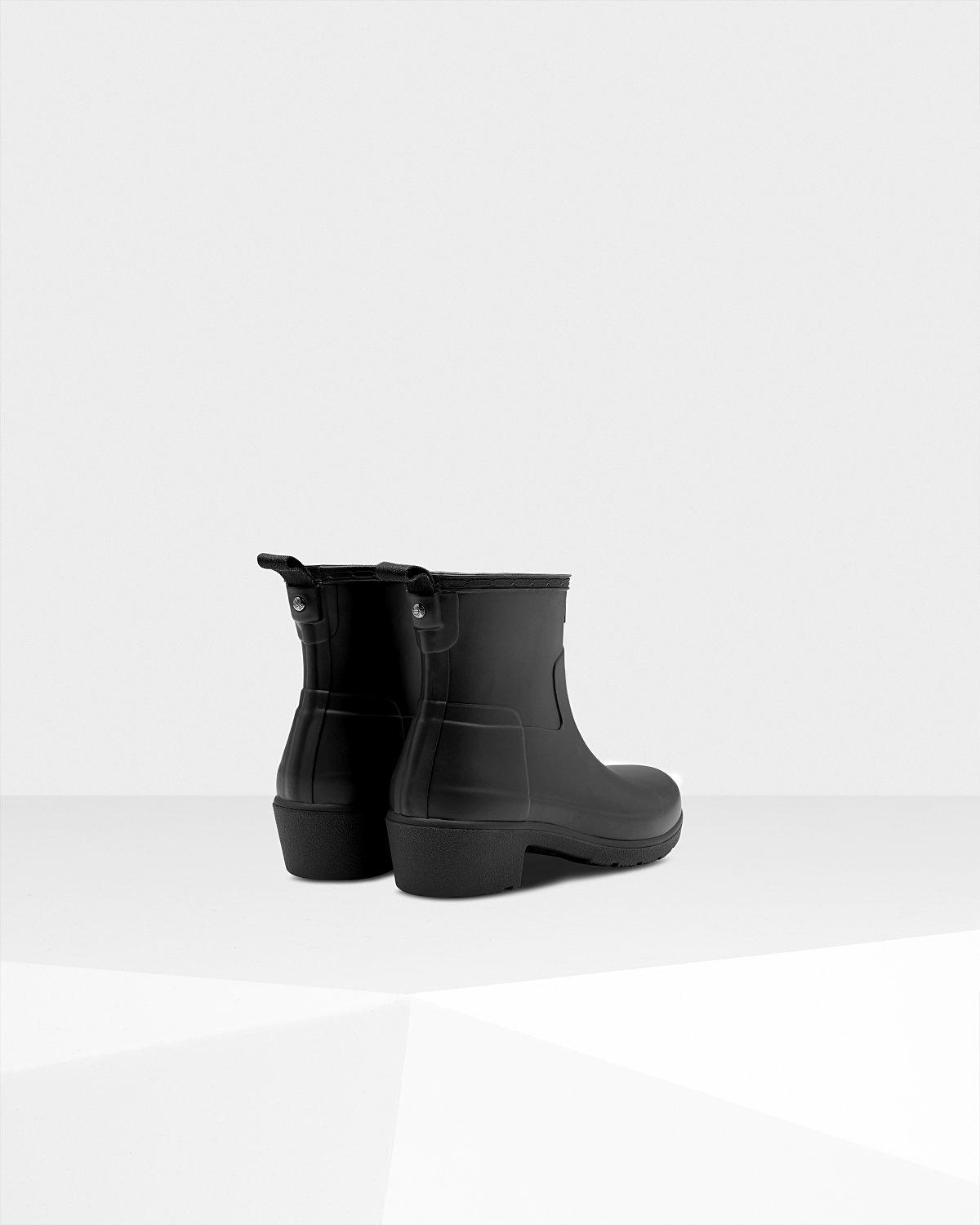 hunter low heel ankle boots
