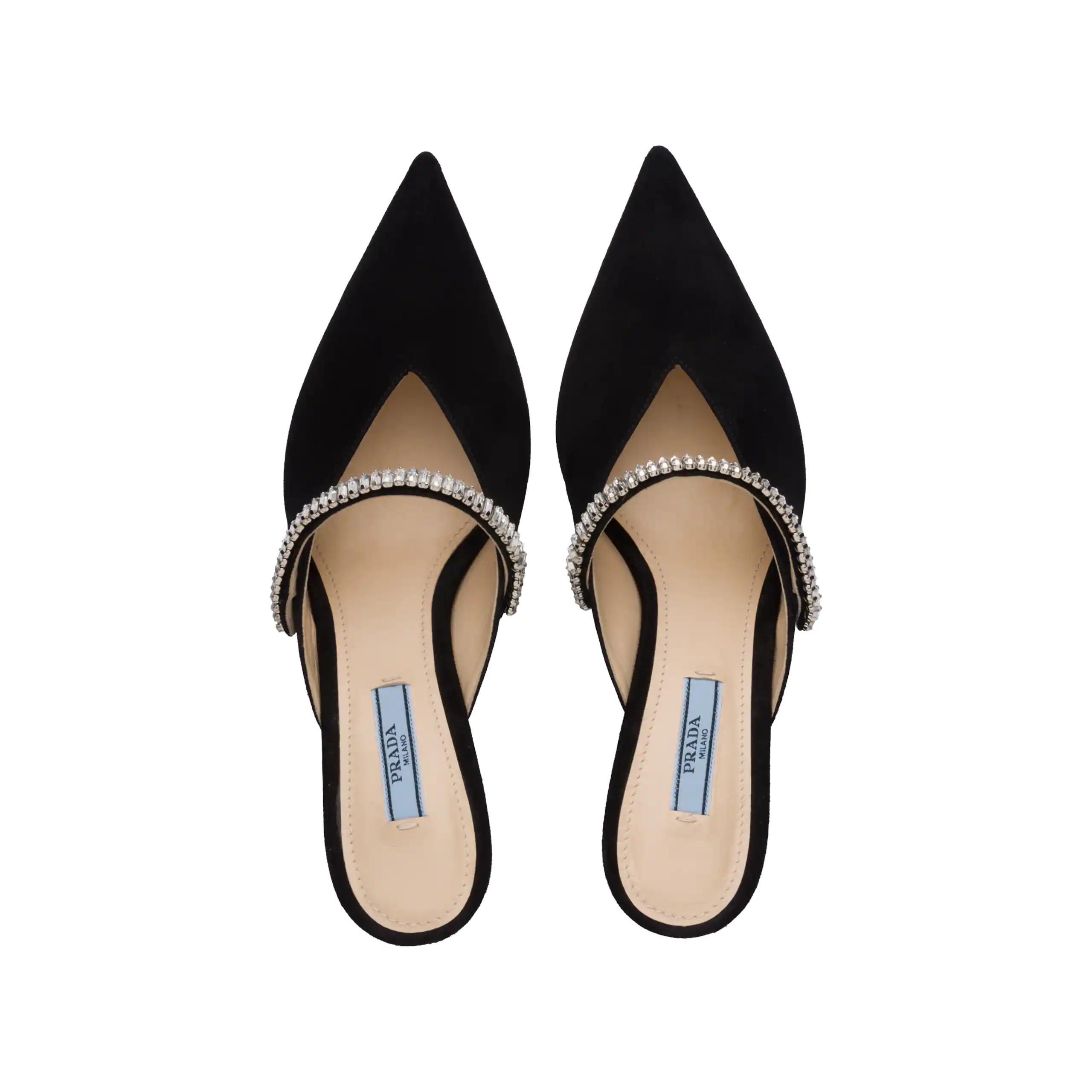prada suede mules