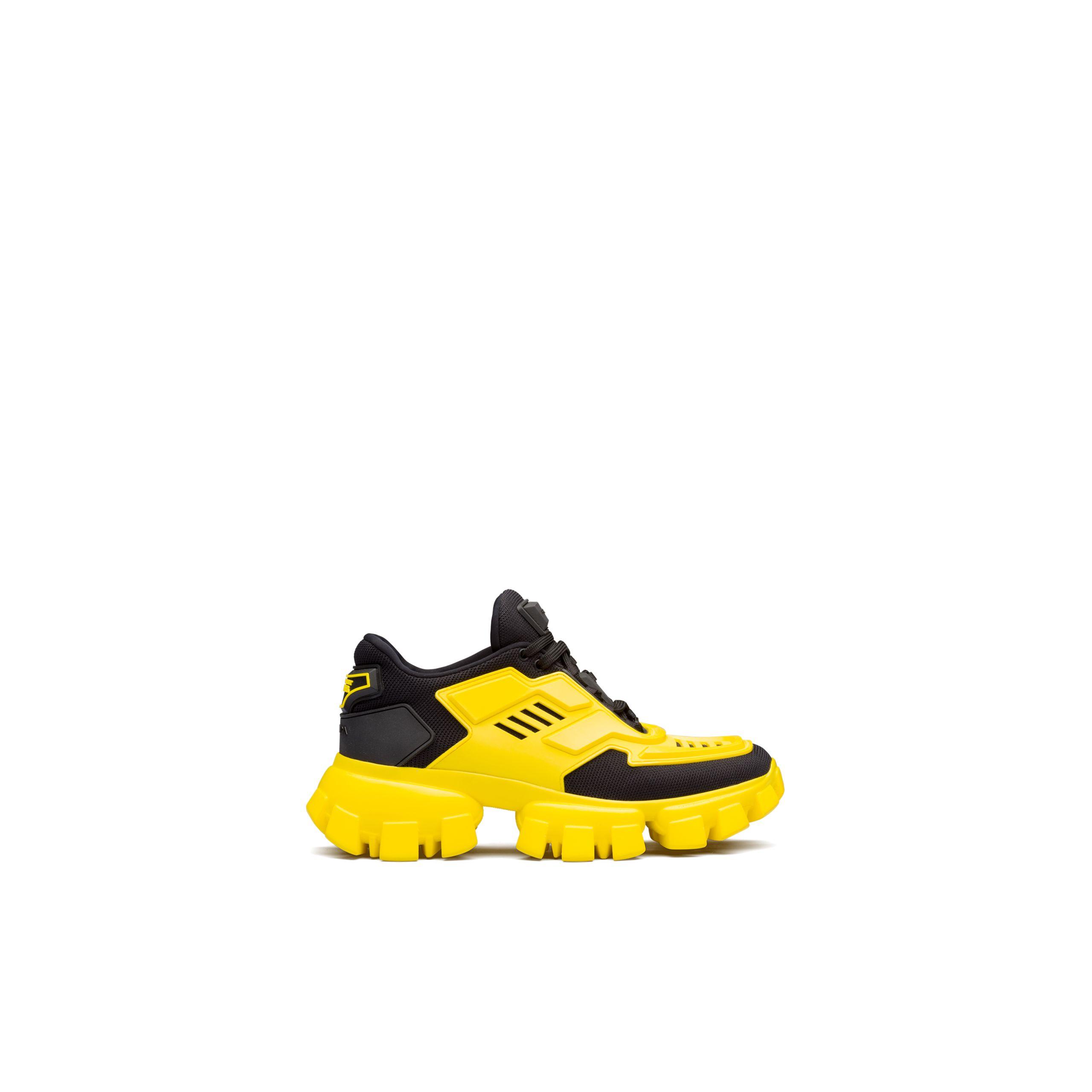 Prada Rubber Cloudbust Thunder Sneakers in Black Yellow (Yellow) - Lyst