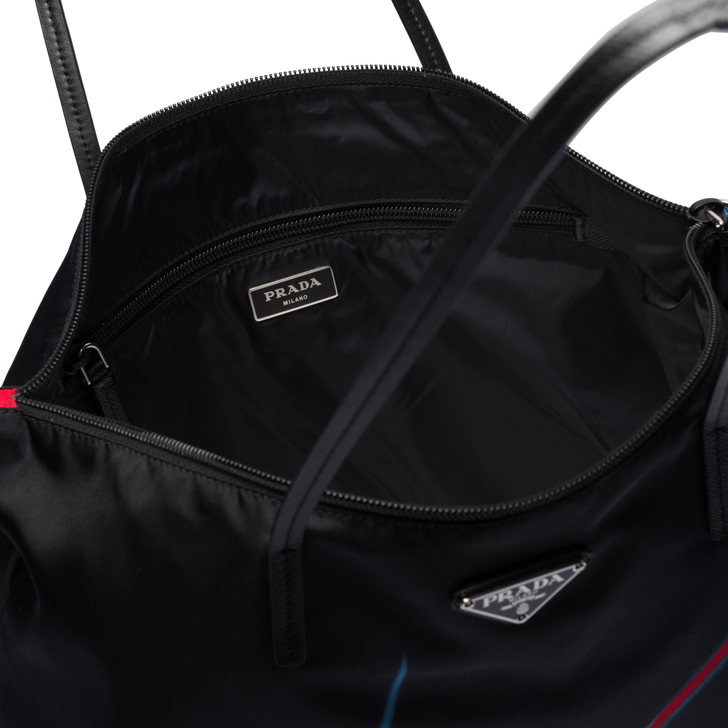 Prada Synthetic Twin Set Tote Bag in Black - Lyst