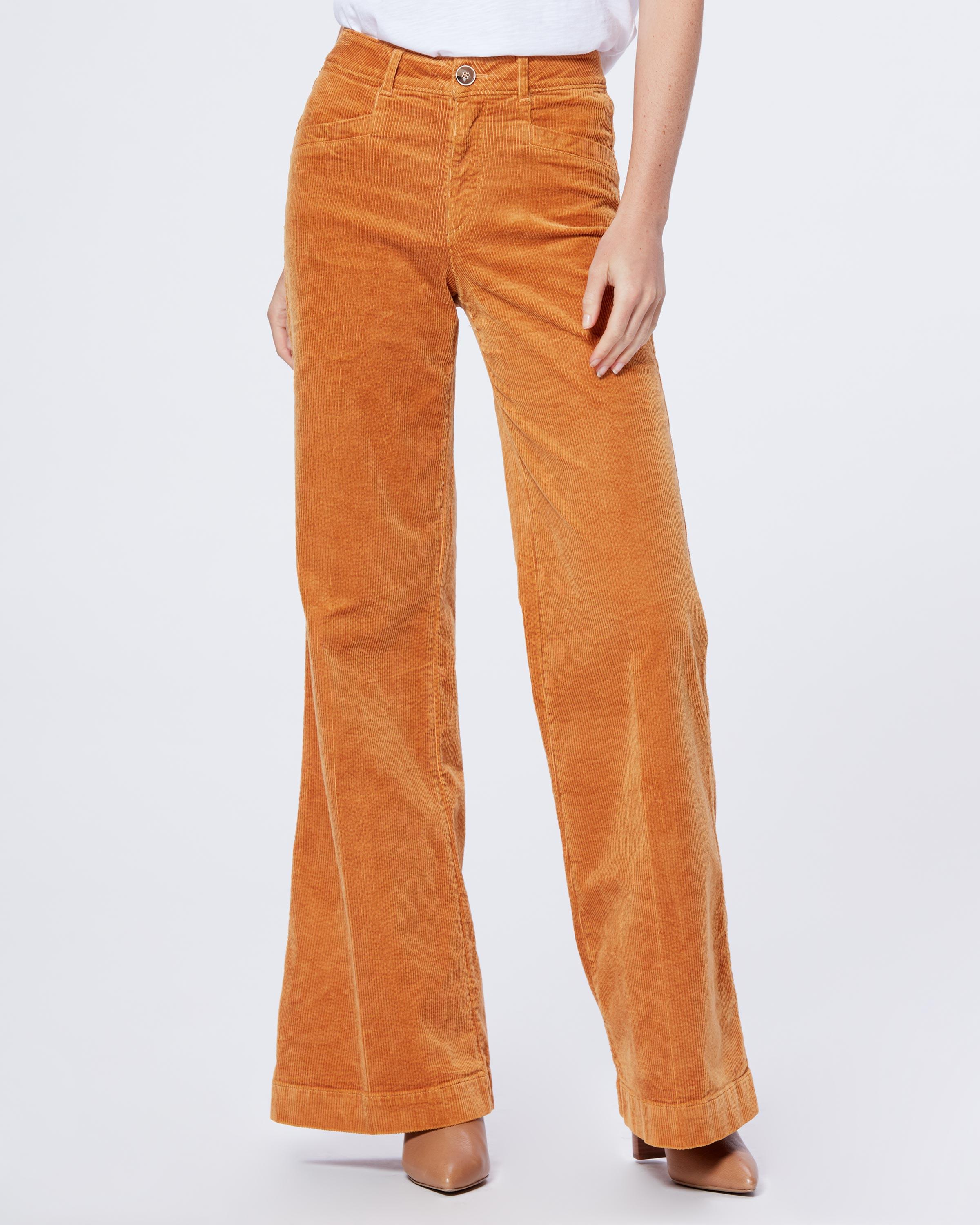 PAIGE Sutton Wide Leg Corduroy Pants in Marigold (Orange) - Save 40% - Lyst
