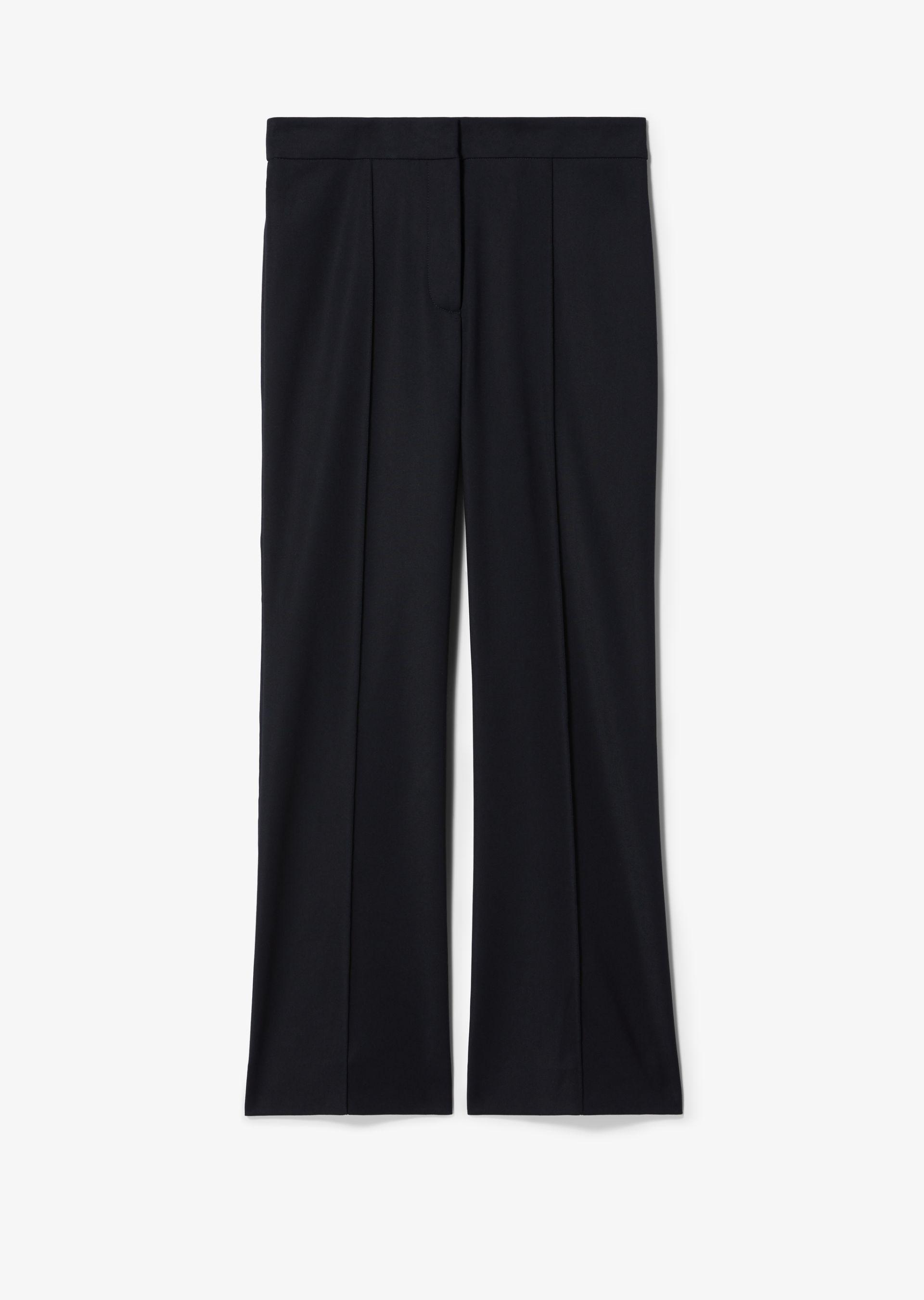 Derek Lam Cropped Flare Cotton Sateen Trouser With Pintuck Details in ...