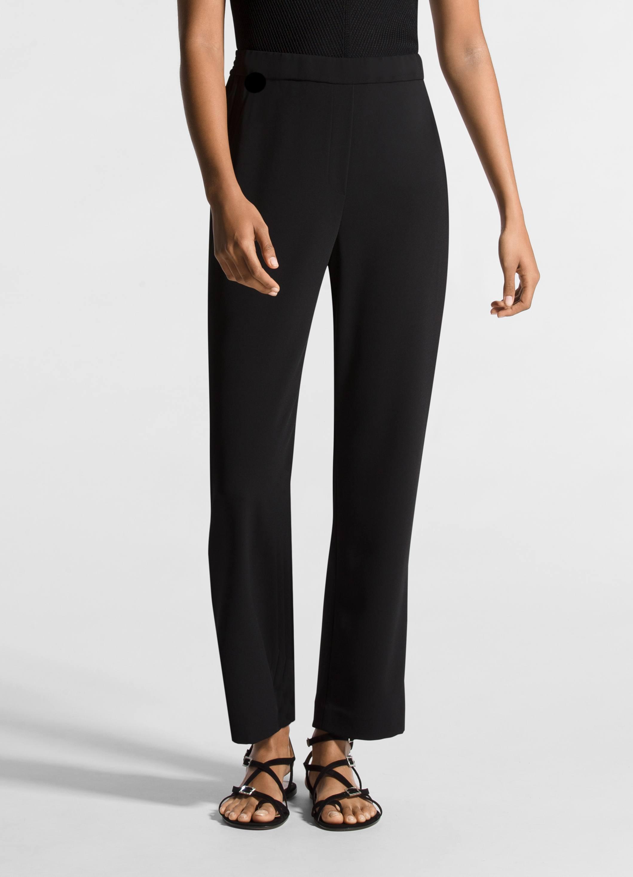St. John Synthetic Stretch Viscose Cropped Pants in Black - Lyst