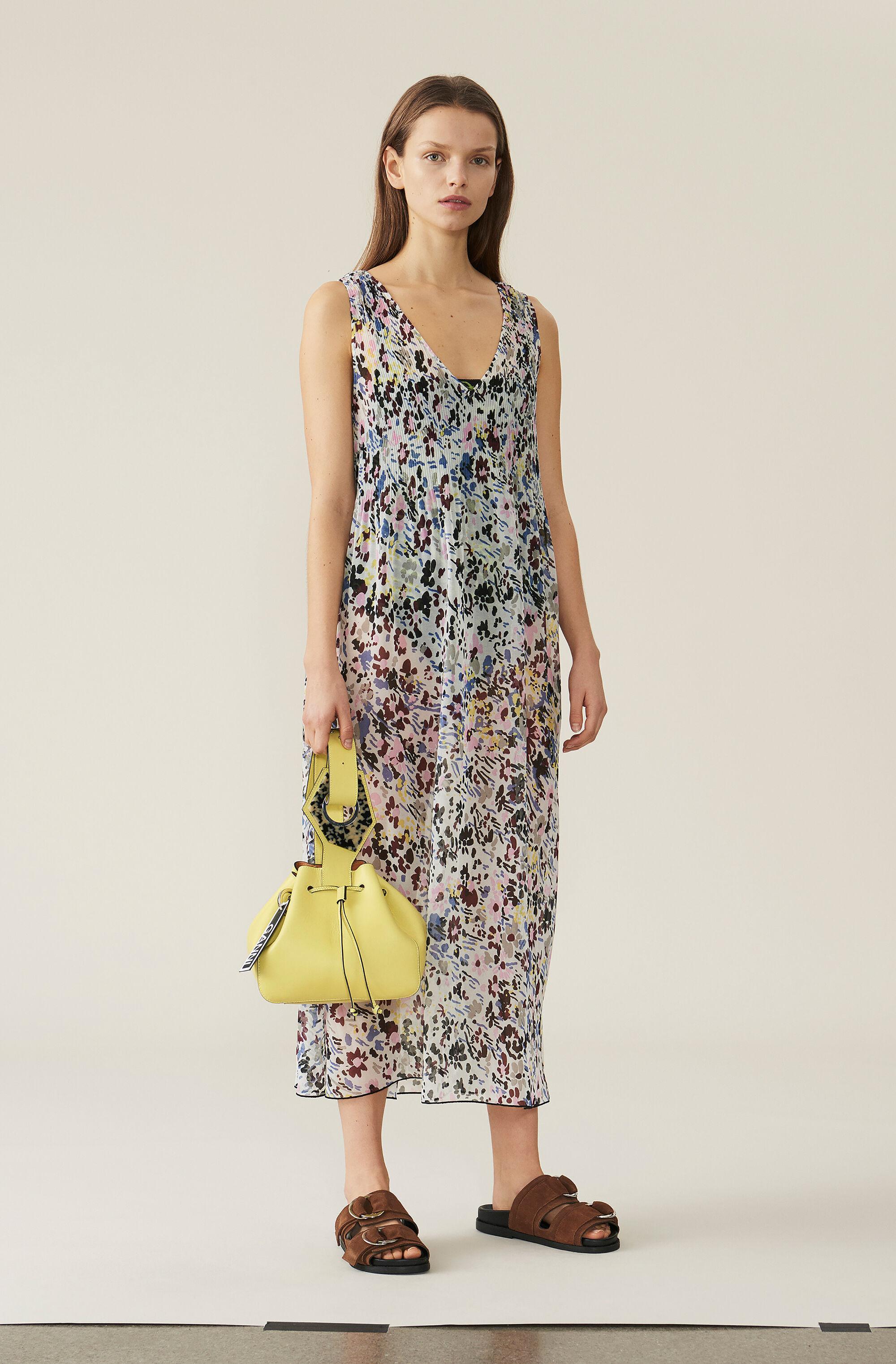 Ganni Synthetic Pleated Dress Lyst