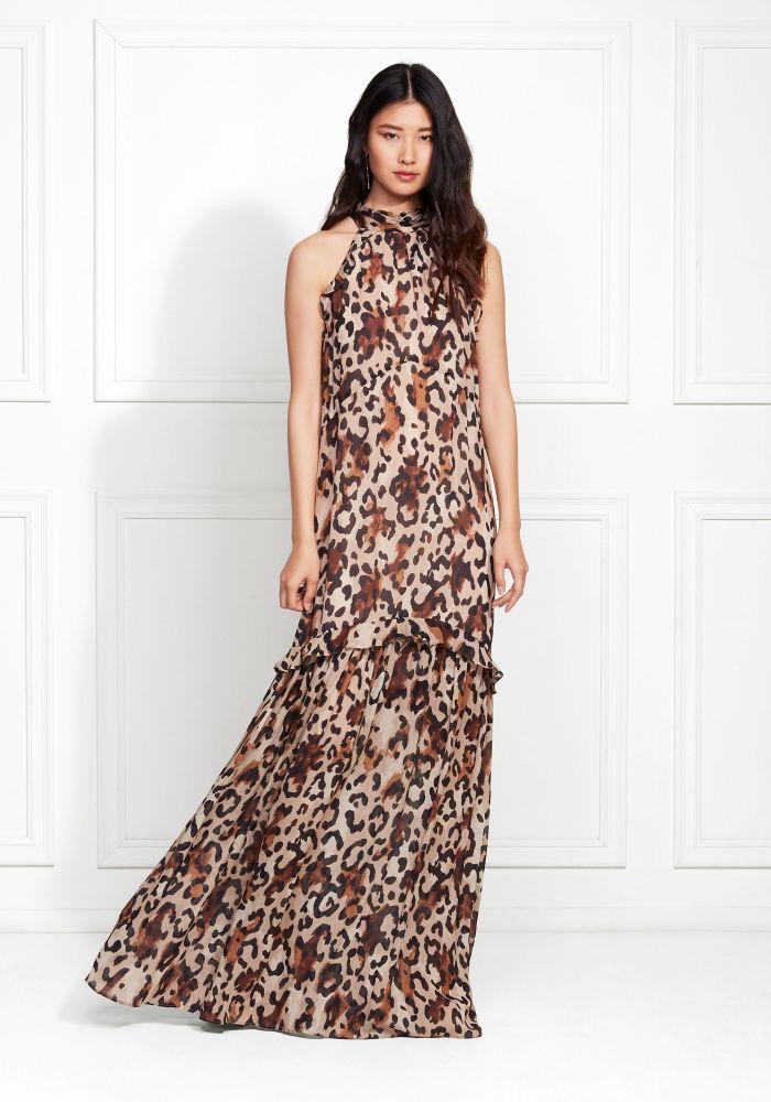 Rachel Zoe Synthetic Tosca Leopard Print Maxi Dress - Lyst