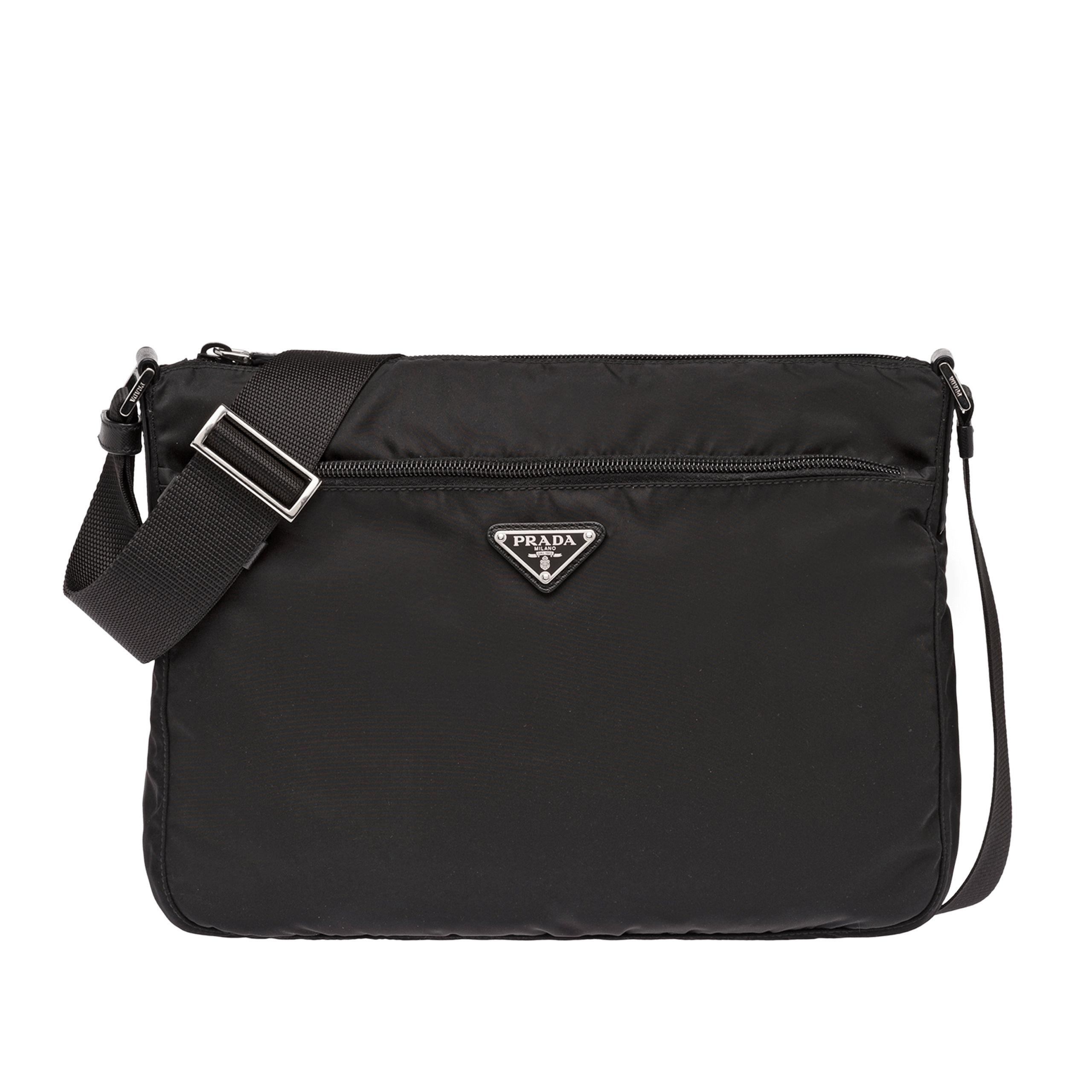 Prada Fabric Shoulder Bag in Black - Lyst