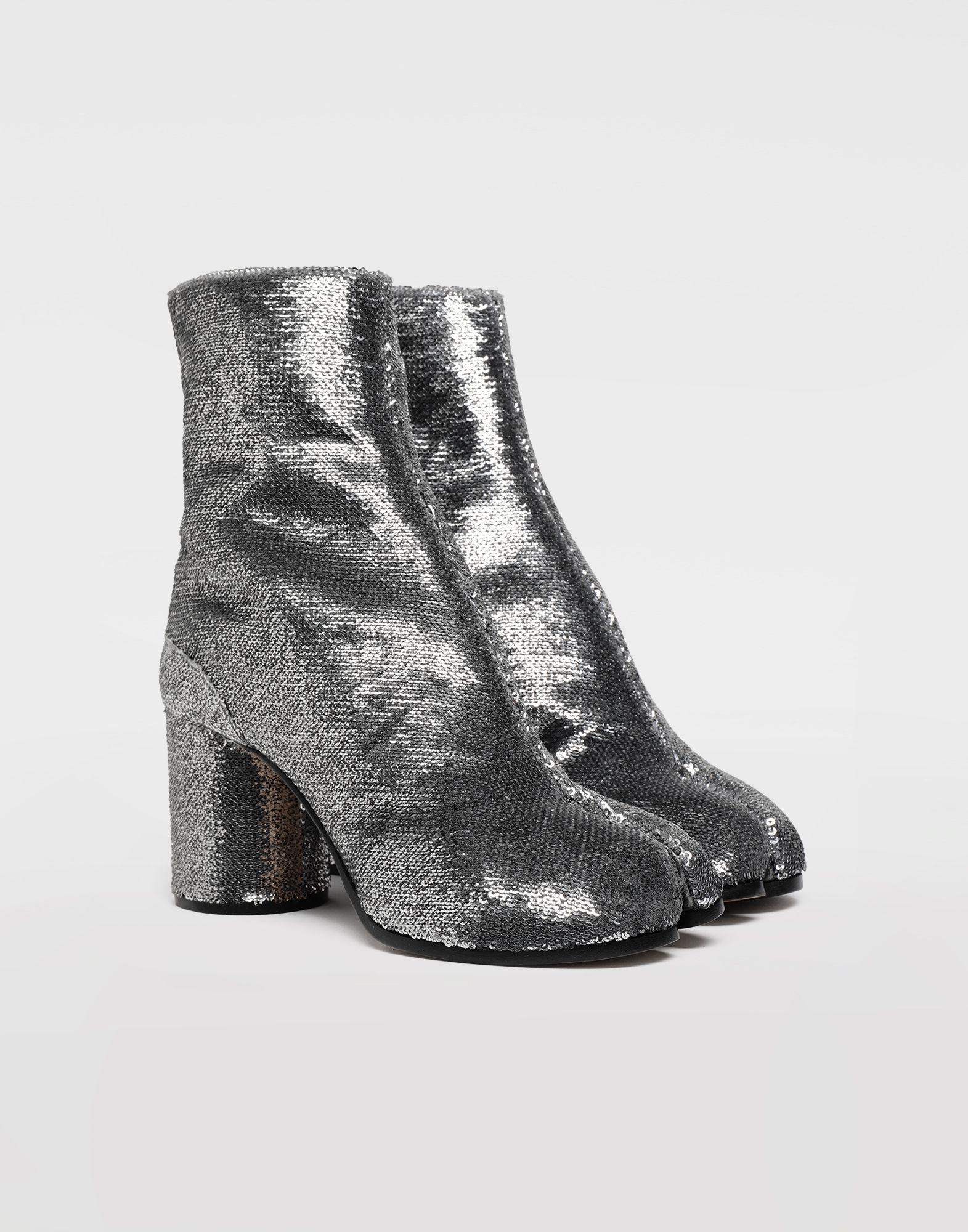 Maison Margiela Classic Tabi Ankle Boot Silver Sequin in Metallic - Lyst