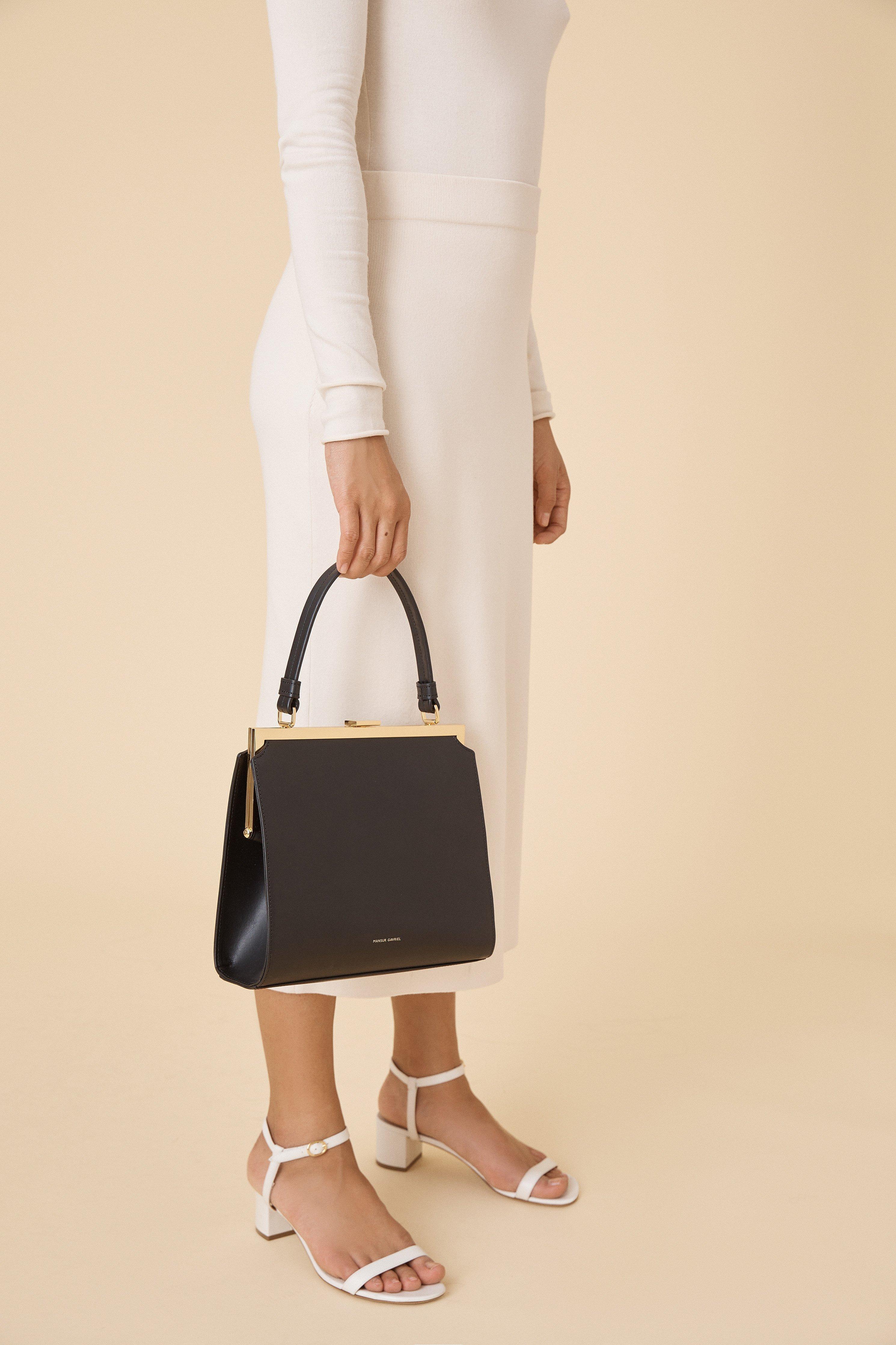 Mansur Gavriel Leather Elegant Bag Black Lyst
