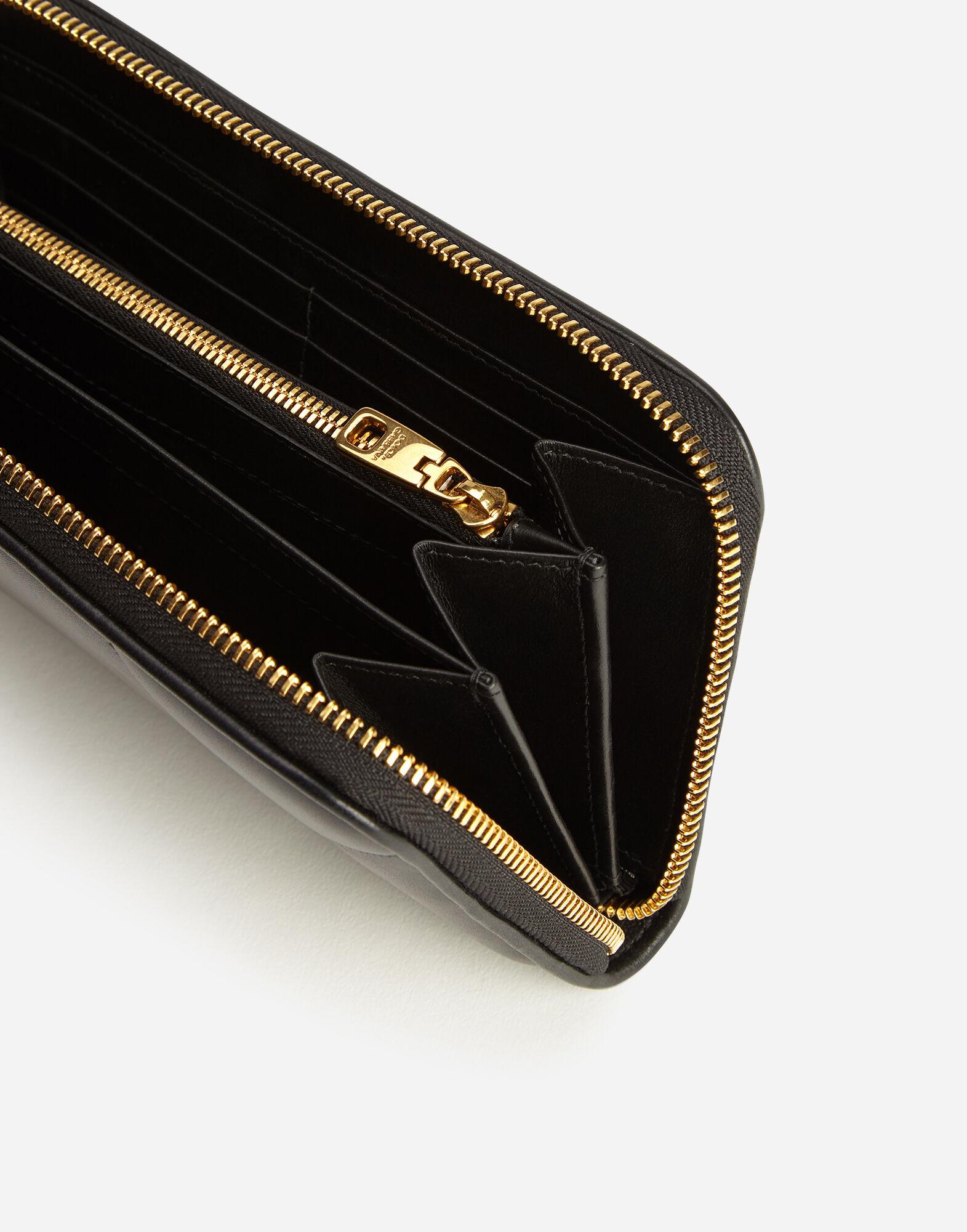Dolce & Gabbana Leather Zip-around Devotion Wallet in Black - Lyst