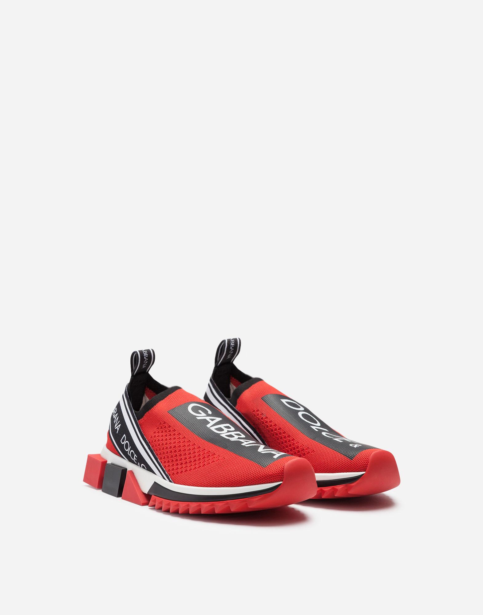 Dolce & Gabbana Branded Sorrento Sneakers in Red - Lyst