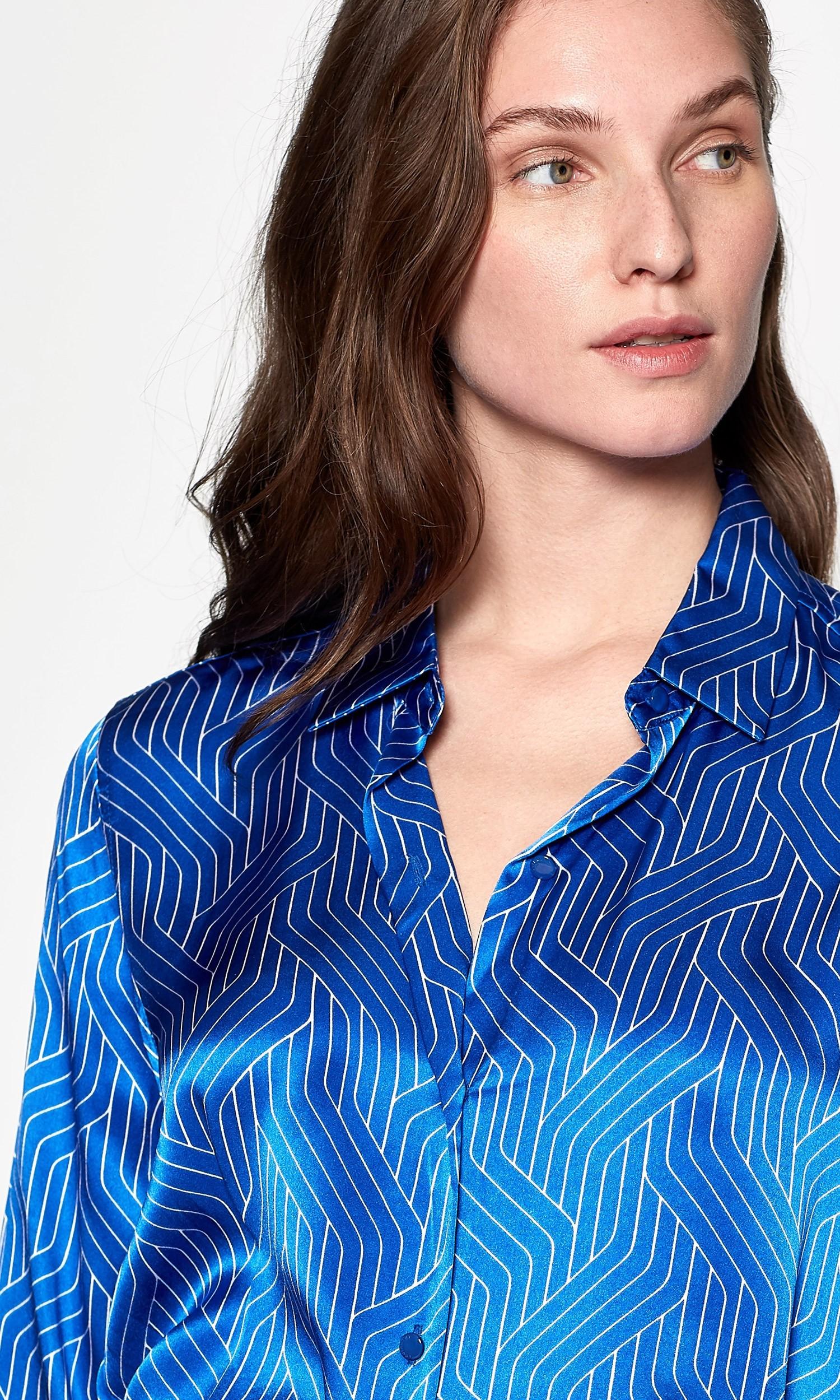 Equipment Synthetic Essential Silk Shirt in Blue - Lyst