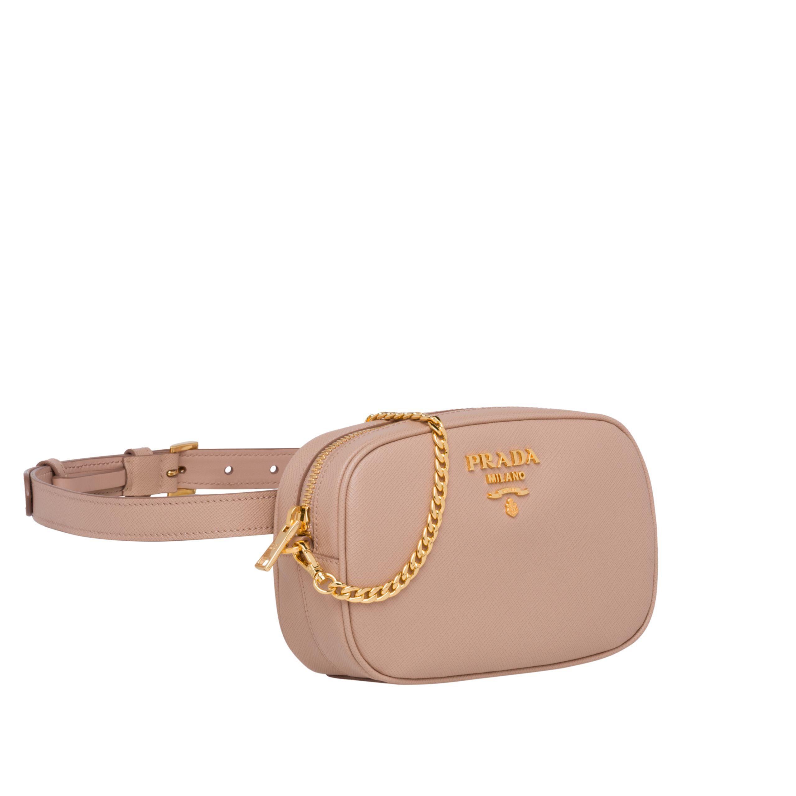 prada belt bag leather