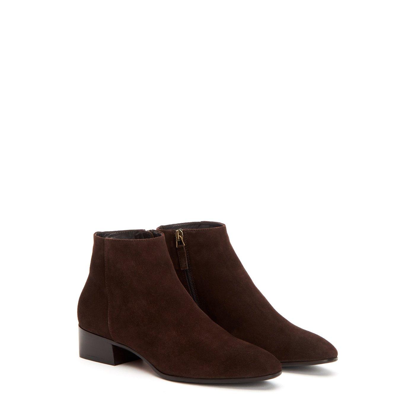 wide width low heel booties
