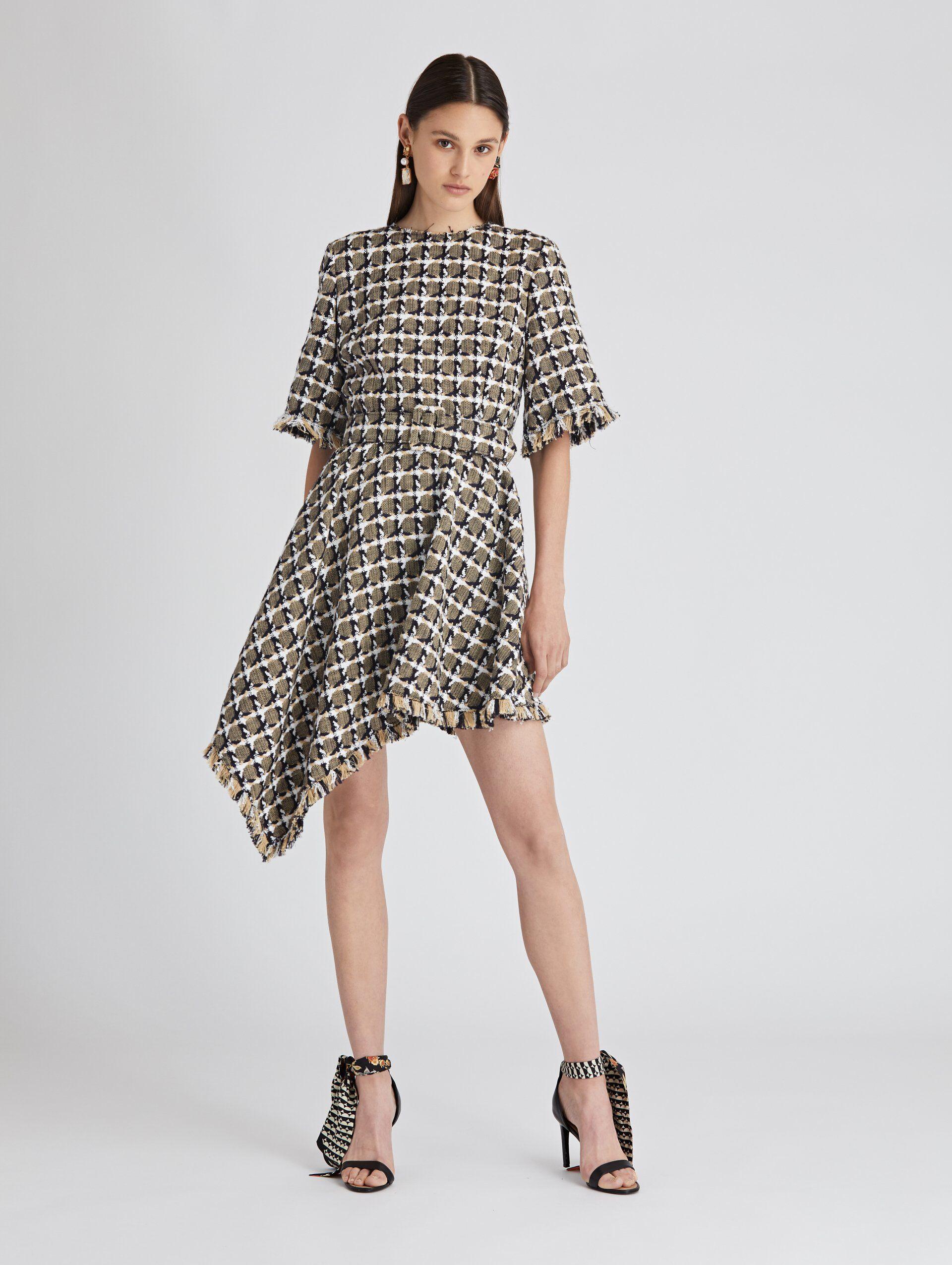 oscar de la renta tweed dress