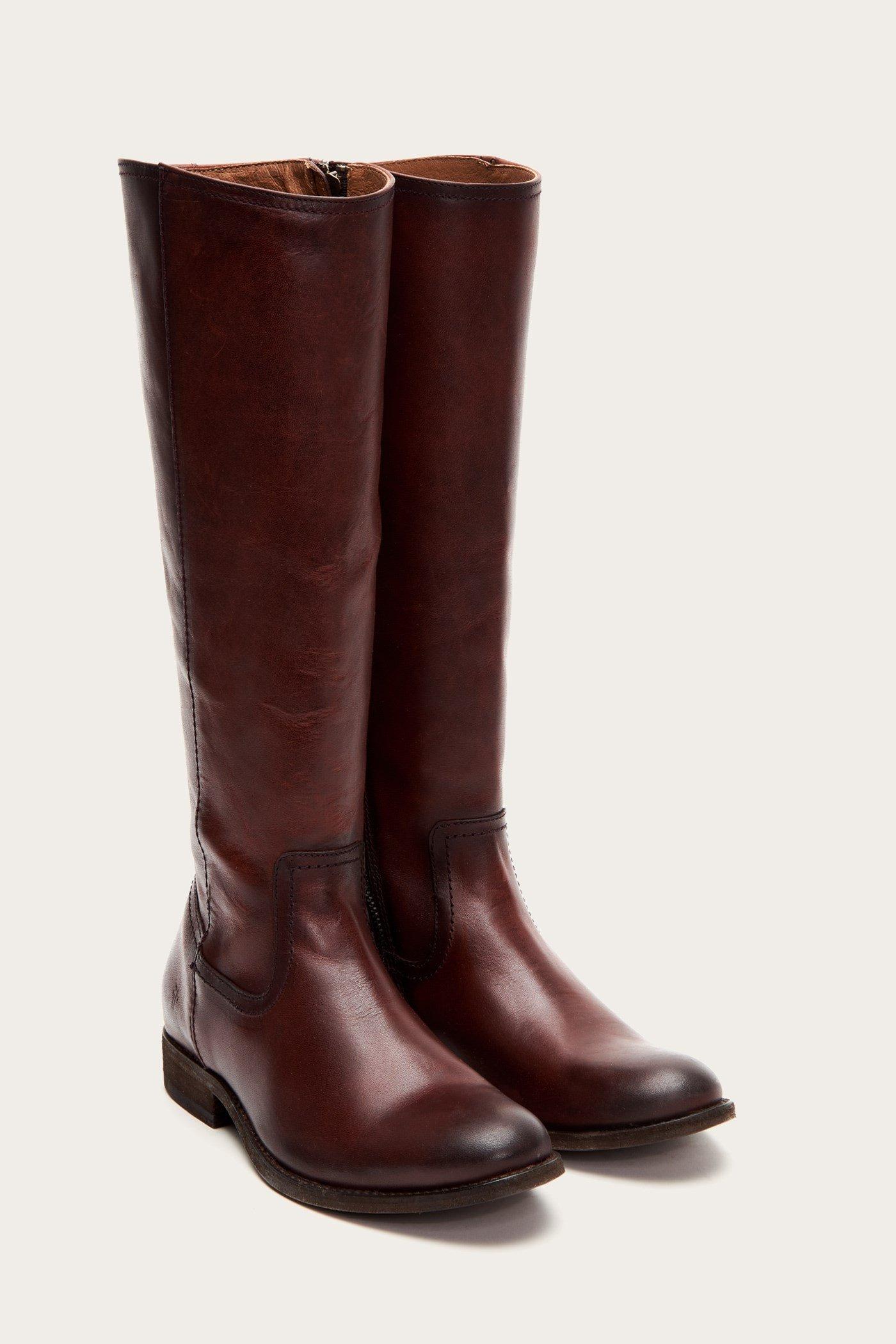frye melissa extended calf zip