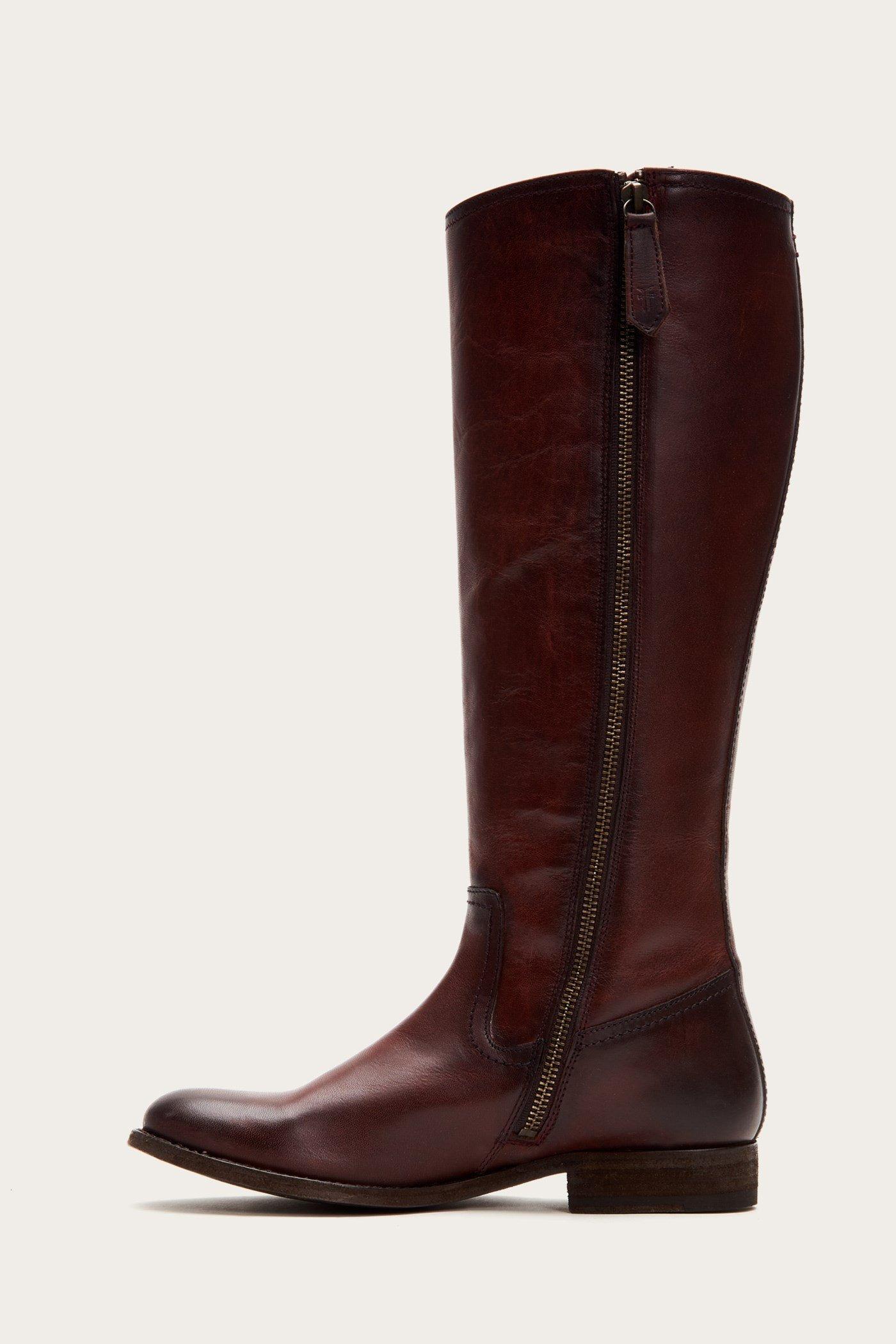 frye melissa extended calf zip
