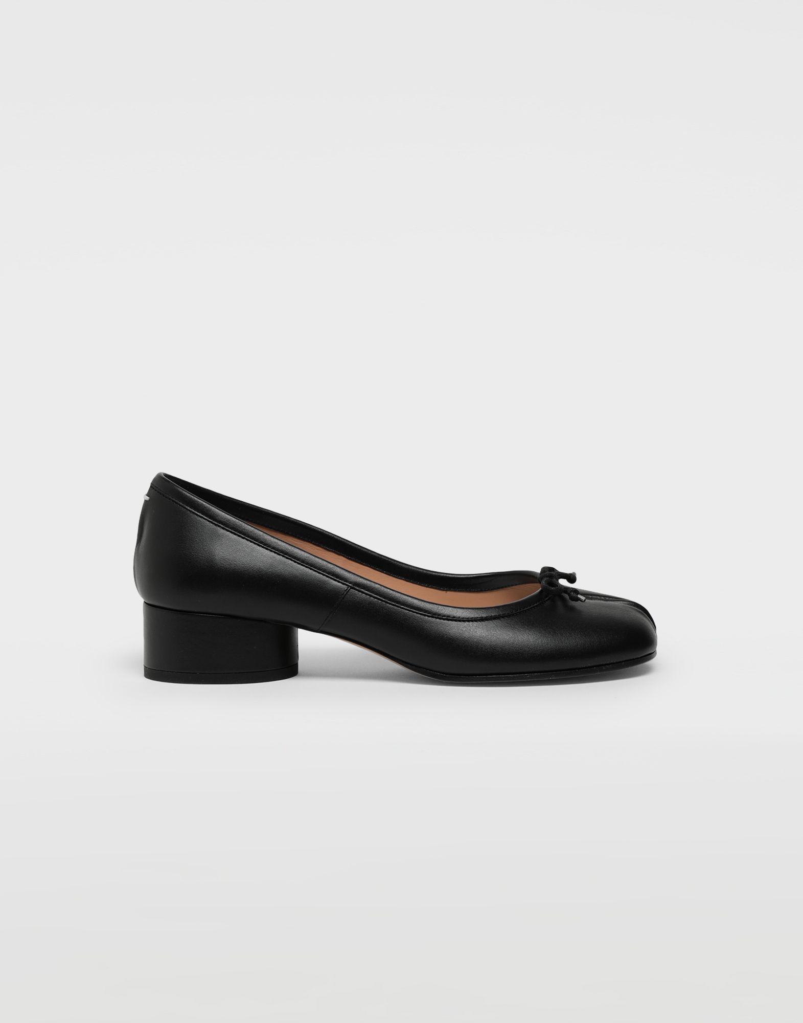 Maison Margiela Tabi Leather Ballerina Pumps in Black - Lyst